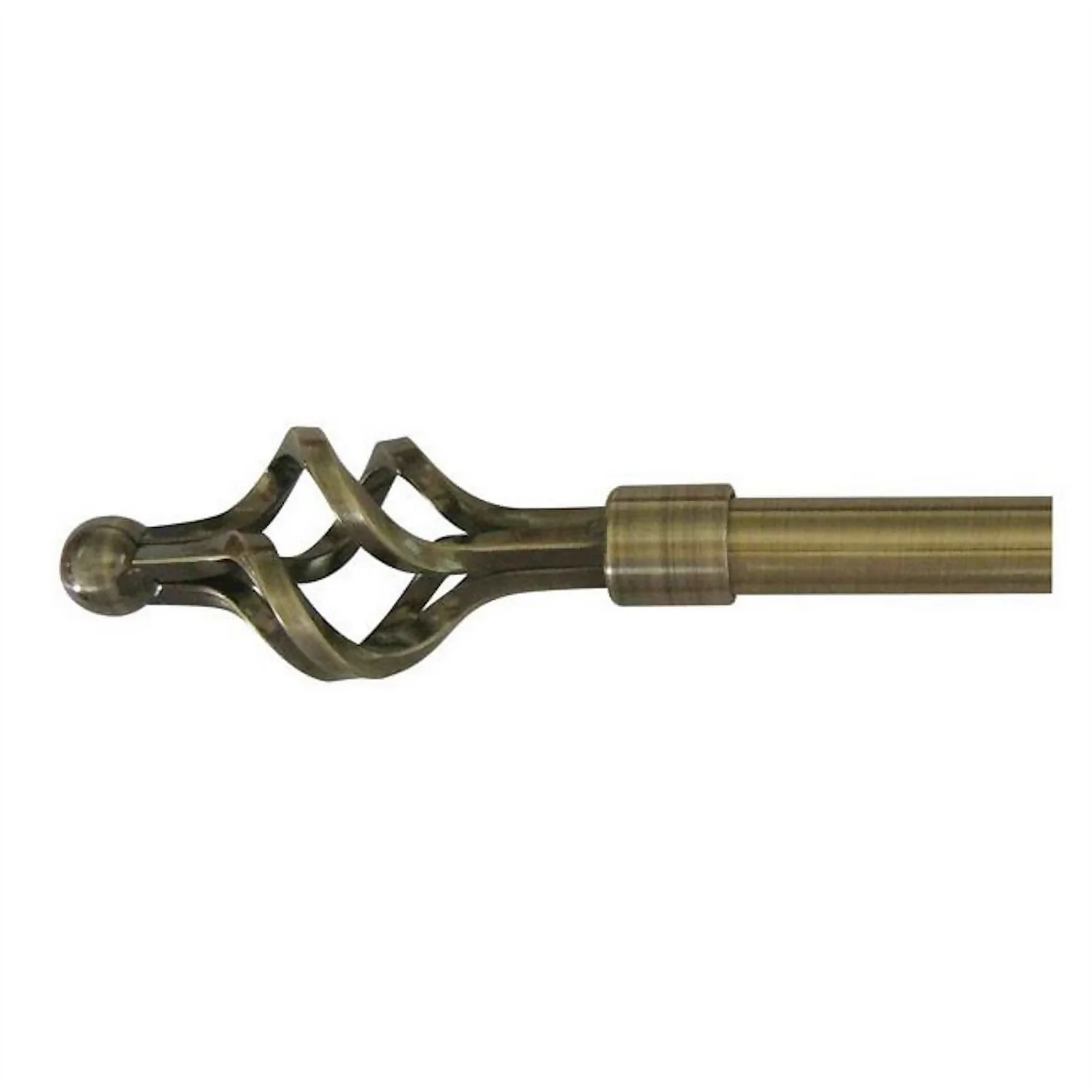 Cage Extendable Antique Brass Curtain Pole - 0.7-1.2m 3 Cage Extendable Antique Brass Curtain Pole - 0.7-1.2m