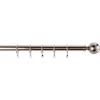 Satin Steel Fixed Curtain Pole & Ball Finial - 1.8m -Optimal Furniture Store 12805926 1894831432302834