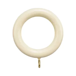 Cream Wood 6 Pack Of Curtain Rings