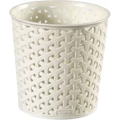 Curver My Style Large Round Plastic Storage Organiser - Vintage White - 1.6L