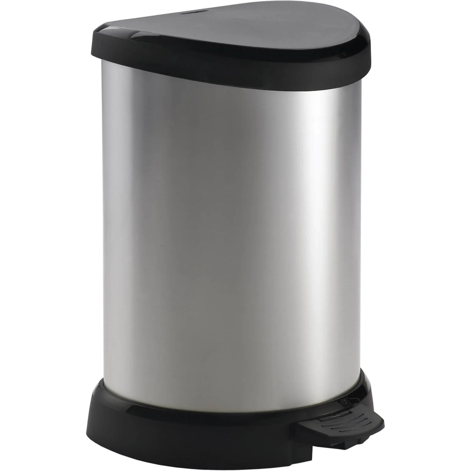 Curver Deco Pedal Bin - 20L - Silver 3 Curver Deco Pedal Bin - 20L - Silver
