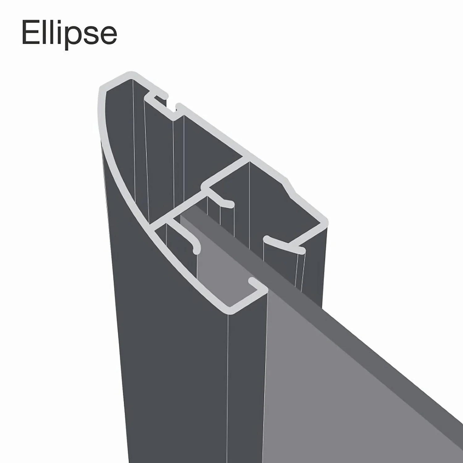 Ellipse Sliding Wardrobe Door 1 Panel Cappuccino Glass With Aluminium Frame (W)762mm 4 Ellipse Sliding Wardrobe Door 1 Panel Cappuccino Glass With Aluminium Frame (W)762mm - Image 3