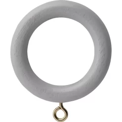 Grey Wood 28mm Curtain Rings 6 Pack