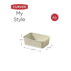 Curver My Style A6 Rectangular Plastic Storage Organiser - Vintage White -Optimal Furniture Store 12807791 1084833169267404