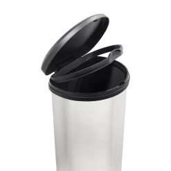 Curver One Touch Deco Bin 40L - Silver -Optimal Furniture Store 12808950 2034833217710792