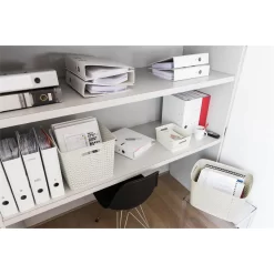 Curver My Style Medium Rectangular Plastic Storage Basket - Vintage White - 13L -Optimal Furniture Store 12809476 1714833219079677