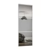 Linear Sliding Wardrobe Door 3 Panel Mirror With White Frame (W)762mm -Optimal Furniture Store 12811798 1134843065244179