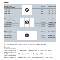 Linear Sliding Wardrobe Door 3 Panel Mirror With White Frame (W)762mm -Optimal Furniture Store 12811798 5954993323487239