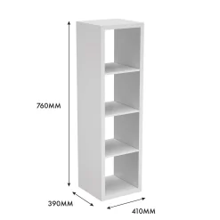 Clever Cube 4x1 Storage Unit - White -Optimal Furniture Store 12813304 1555014368216006