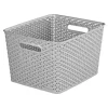 Curver My Style Large Rectangular Plastic Storage Basket - Grey - 18L -Optimal Furniture Store 12814518 1354831970374356