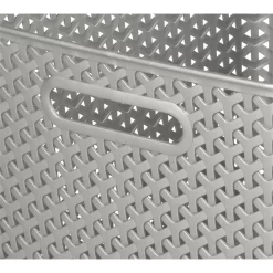 Curver My Style Large Rectangular Plastic Storage Basket - Grey - 18L -Optimal Furniture Store 12814518 1804832988746814