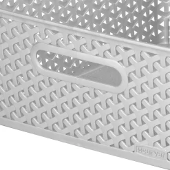 Curver My Style Medium Rectangular Plastic Storage Basket - Grey - 13L -Optimal Furniture Store 12814522 1584832986681644