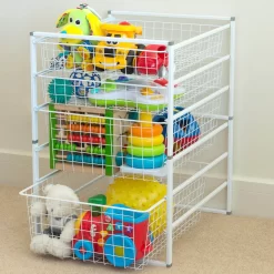 Wire 2 Runner Basket - White - 185mm -Optimal Furniture Store 12815581 1194833194484198