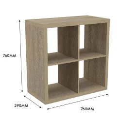 Clever Cube 2x2 Storage Unit - Oak -Optimal Furniture Store 12816153 4935014368206655