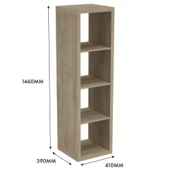 Clever Cube 4x1 Storage Unit - Oak -Optimal Furniture Store 12816155 6395014368230046