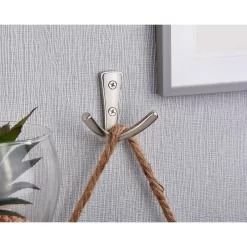Modern Twin Hook - Satin Nickel 5 Modern Twin Hook - Satin Nickel -Optimal Furniture Store 12817370 1434995165084918