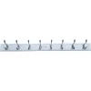 8 Heavy Duty Chrome Hat And Coat Hooks On White Board -Optimal Furniture Store 12817380 3374831943292204
