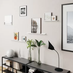 Flexi Storage Decorative Shelving Photo Shelf - White Matt - 600x35x100mm -Optimal Furniture Store 12817964 7334887327108264