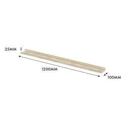 Flexi Storage Decorative Shelving Photo Shelf - Sanoma Oak - 1200x35x100mm -Optimal Furniture Store 12817974 6494967466194820