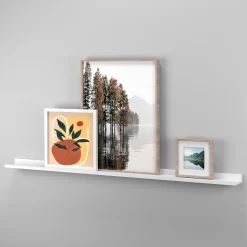 Flexi Storage Decorative Shelving Photo Shelf - White Matt - 1200x35x100mm -Optimal Furniture Store 12817978 1854876426170414