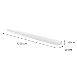 Flexi Storage Decorative Shelving Photo Shelf - White Matt - 1200x35x100mm -Optimal Furniture Store 12817978 7674976461973001