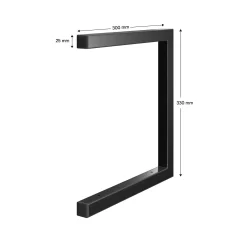 None Double U Shelf Bracket - Black - 330x300mm -Optimal Furniture Store 12820763 6084930156517271