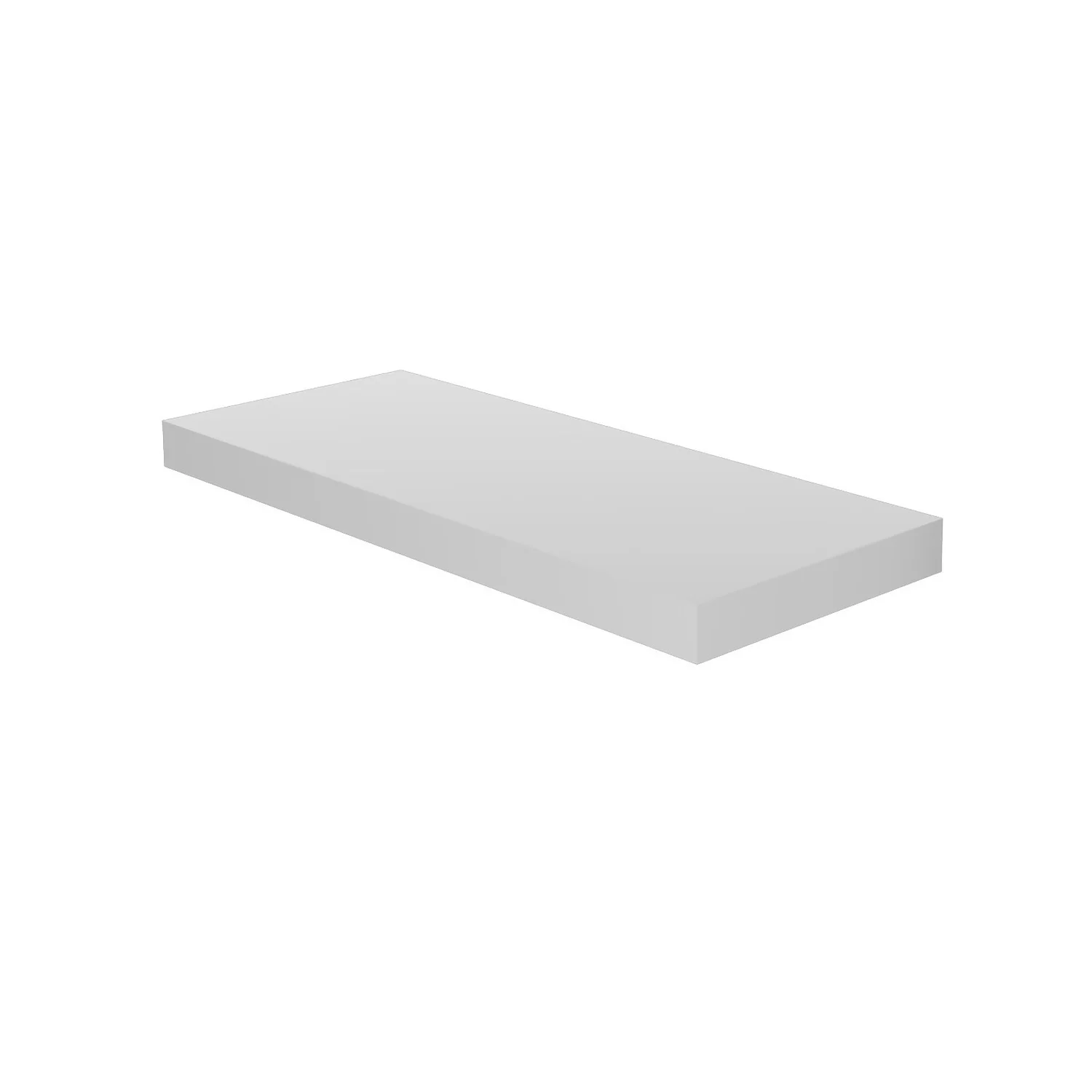 Floating Shelf - White Gloss - 600 X 240 X 38mm 3 Floating Shelf - White Gloss - 600 X 240 X 38mm