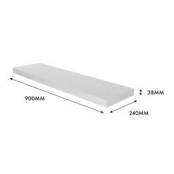 Floating Shelf - White Matt - 900 X 240 X 38mm -Optimal Furniture Store 12822045 1944976219299350
