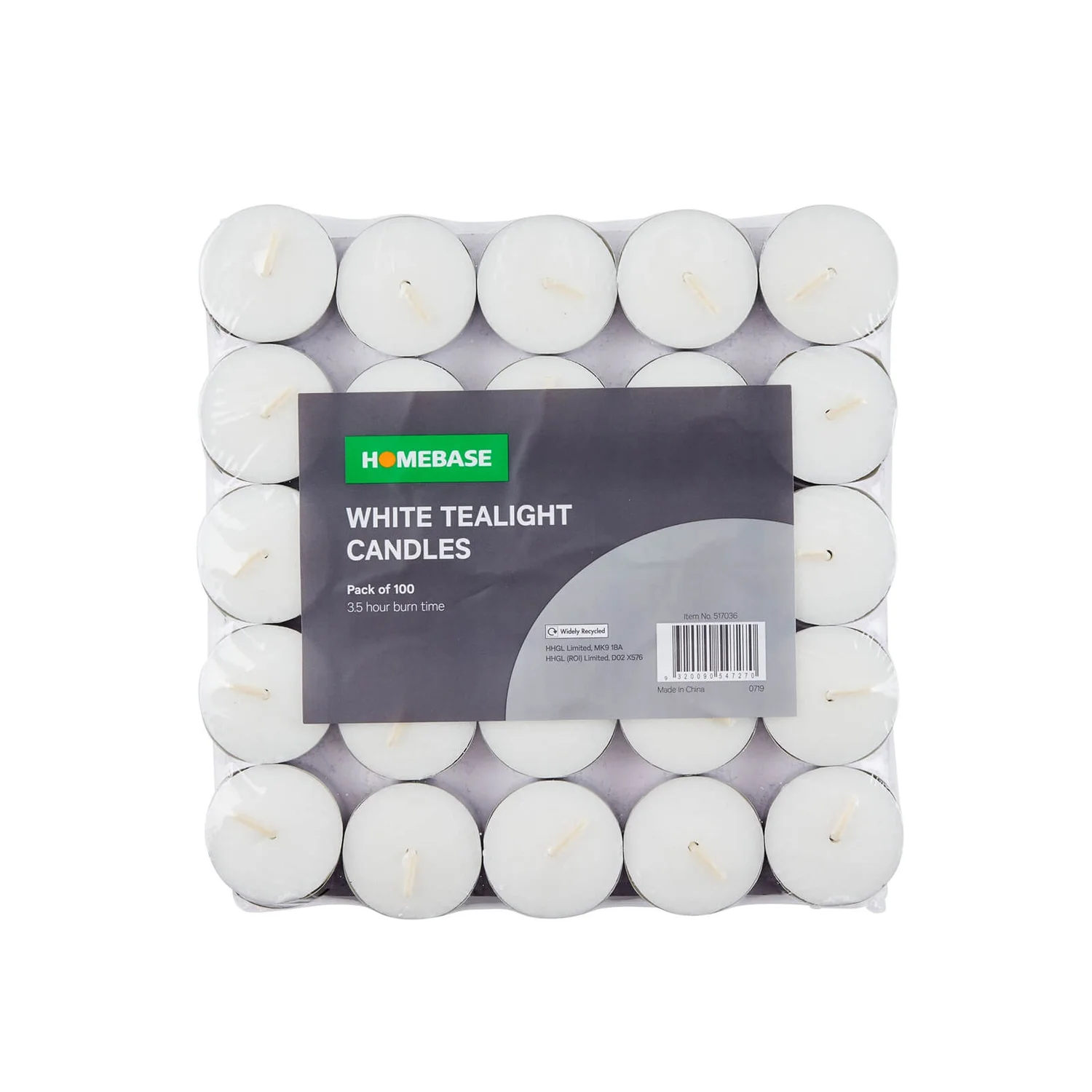 Pack Of 100 Tealight Candles - White 3 Pack Of 100 Tealight Candles - White