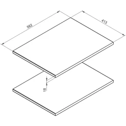 House Beautiful Fitted Bedroom Single Wardrobe Shelf - Grey X 2 -Optimal Furniture Store 12828471 1395005842587322