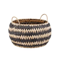 Black Round Flatweave Baskets - Set Of 3 -Optimal Furniture Store 12829226 1544832981961198