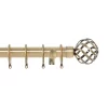 Harrison Drape Ball Cage Finial Curtain Pole - Antique Brass - 3m (28mm) -Optimal Furniture Store 12829420 4284831907644497