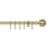 Extendable Ball Finial Curtain Pole - Antique Brass - 1.2-2.1m (16/19mm) 1 Extendable Ball Finial Curtain Pole - Antique Brass - 1.2-2.1m (16/19mm) -Optimal Furniture Store 12831861 1864831957531335