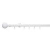 Extendable Ball Finial Curtain Pole - White - 1.7-3m (16/19mm) -Optimal Furniture Store 12831948 5394831968387495
