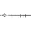 Extendable Cage Finial Curtain Pole - Chrome - 1.2-2.1m (16/19mm) -Optimal Furniture Store 12831956 2134831967443092