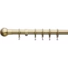 Extendable Ball Finial Curtain Pole - Antique Brass - 1.2-2.1m (25/28mm) -Optimal Furniture Store 12831965 2144831957287945
