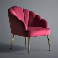 Sophia Scallop Occasional Chair - Cerise -Optimal Furniture Store 12834754 1684833175761318