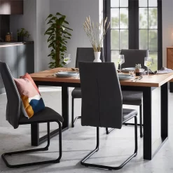 Skelby Cantilever Dining Chairs - Set Of 2 - Grey -Optimal Furniture Store 12834897 1364833172818234