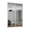 Shaker 2 Door Sliding Wardrobe Kit Mirror With White Frame (W)1145 X (H)2260mm 2 Shaker 2 Door Sliding Wardrobe Kit Mirror With White Frame (W)1145 X (H)2260mm -Optimal Furniture Store 12835153 6004831948901820