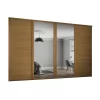 Shaker 4 Door Sliding Wardrobe Kit Oak Panel / Mirror With Oak Frame (W)3506 X (H)2260mm -Optimal Furniture Store 12835311 1214831967563113