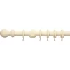 Cream Wooden Curtain Pole & Ball Finial - 2.4m -Optimal Furniture Store 12835410 1384831953235587