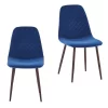 Perth Velvet Diamond Back Dining Chair - Set Of 2 - Navy -Optimal Furniture Store 12835995 1104910183508489