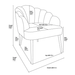 Sophia Scallop Occasional Chair - Blush -Optimal Furniture Store 12836665 1155014368372684