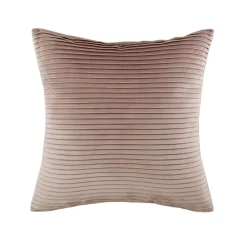 None Folded Velvet Cushion - Blush