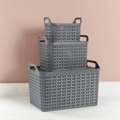 Small Urban Storage Basket With Lid - Graphite 8 Small Urban Storage Basket With Lid - Graphite -Optimal Furniture Store 12837349 4634960190076618
