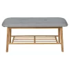 Bamboo Shoe Bench With Grey Cushion Seat -Optimal Furniture Store 12837923 1154831908993696