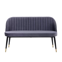 Illona Velvet Dining Bench - Grey -Optimal Furniture Store 12838433 1274832984636496