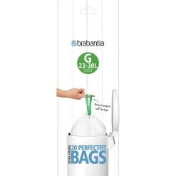 Brabantia Bin Liners - 30L - 20 Pack - White