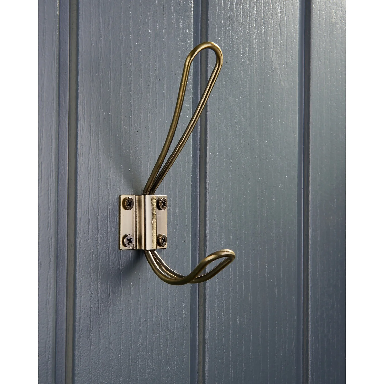 Wire Hook - Antique Brass 4 Wire Hook - Antique Brass - Image 2