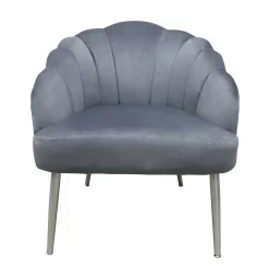 Sophia Scallop Occasional Chair - Grey -Optimal Furniture Store 12838886 1264843597067370